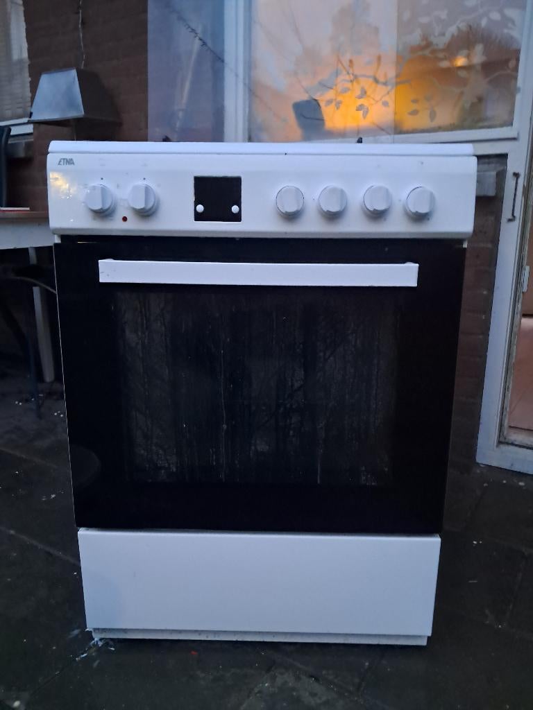 Etna gastfornuis wit met Energielabel A - Goede staat, Witgoed en Apparatuur, Ovens, Ophalen, Minder dan 45 cm, Gebruikt, Oven
