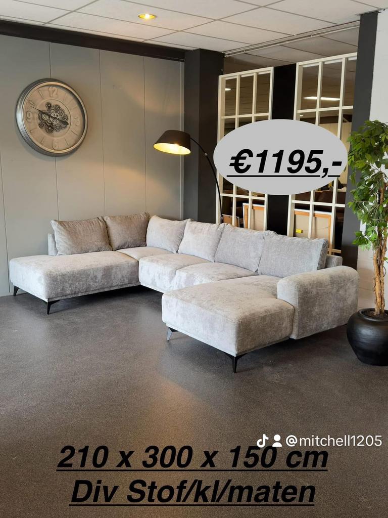 Leegverkoop Meubels!! Grote kortingen!! Hoekbank, bankstel, Huis en Inrichting, Banken | Complete zithoeken, Ophalen of Verzenden