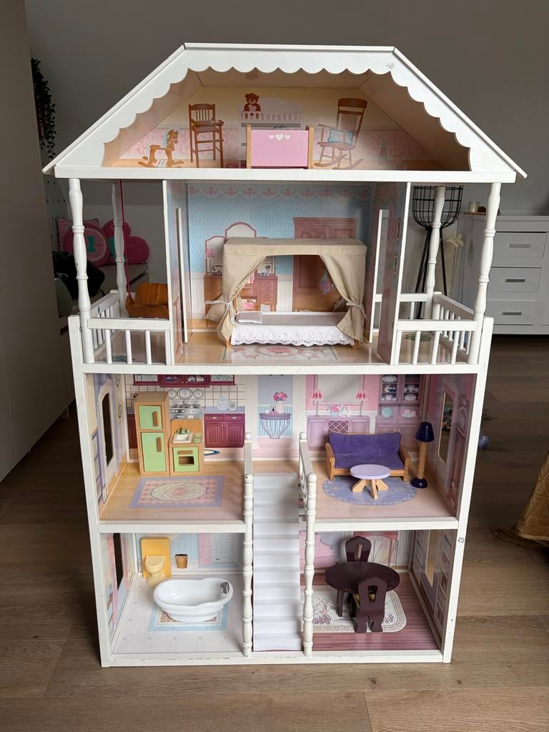 Kidkraft XL Poppenhuis met Meubels, Kinderen en Baby's, Speelgoed | Poppenhuizen, Ophalen, Zo goed als nieuw, Poppenhuis