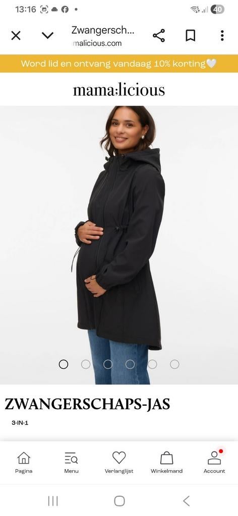 Regenjas mamalicious maat M, Kleding | Dames, Positiekleding, Zo goed als nieuw, Maat 38/40 (M), Ophalen
