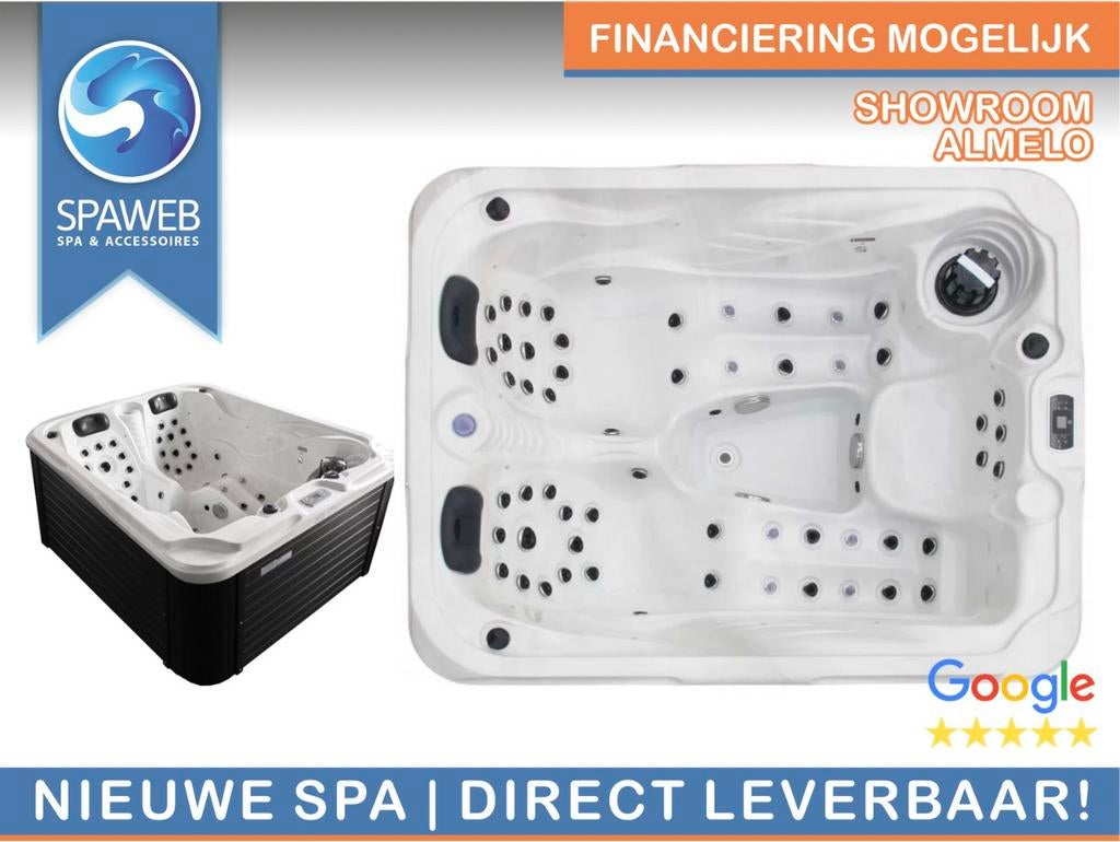 Jacuzzi nieuw 3 pers met 2 ligplekken € 7995,-, Ophalen of Verzenden, Nieuw, Trap, Vast