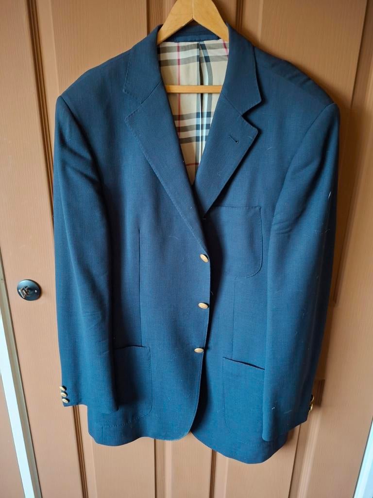 Mooi heren colbert van Burberry maat 52, Maat 52/54 (L), Burberry, Blauw, Ophalen of Verzenden