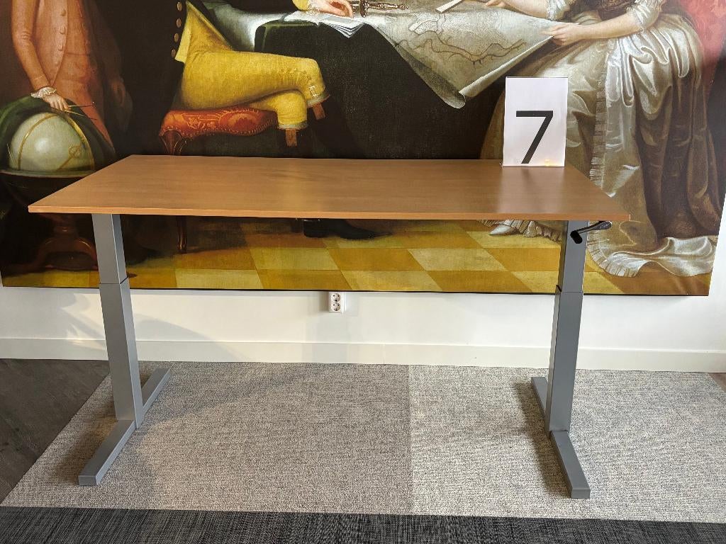 Gispen zit-zit bureau verstelbaar 160x80cm, Huis en Inrichting, Bureaus, Gebruikt, In hoogte verstelbaar, Ophalen