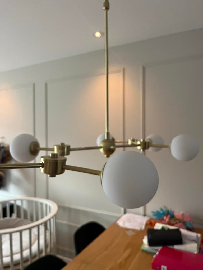Moderne Hanglamp, Ophalen, Zo goed als nieuw, Metaal, 50 tot 75 cm