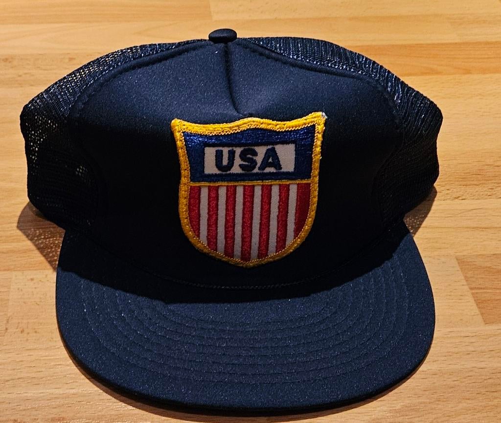Vintage Olympic Baseball Cap USA Blue, Ophalen of Verzenden, Zo goed als nieuw