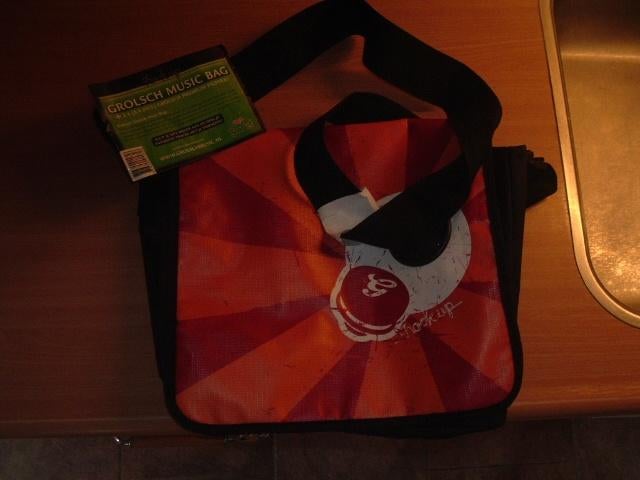 Grolsch music bag (1), Verzamelen, Biermerken, Nieuw, Overige typen, Grolsch, Ophalen of Verzenden