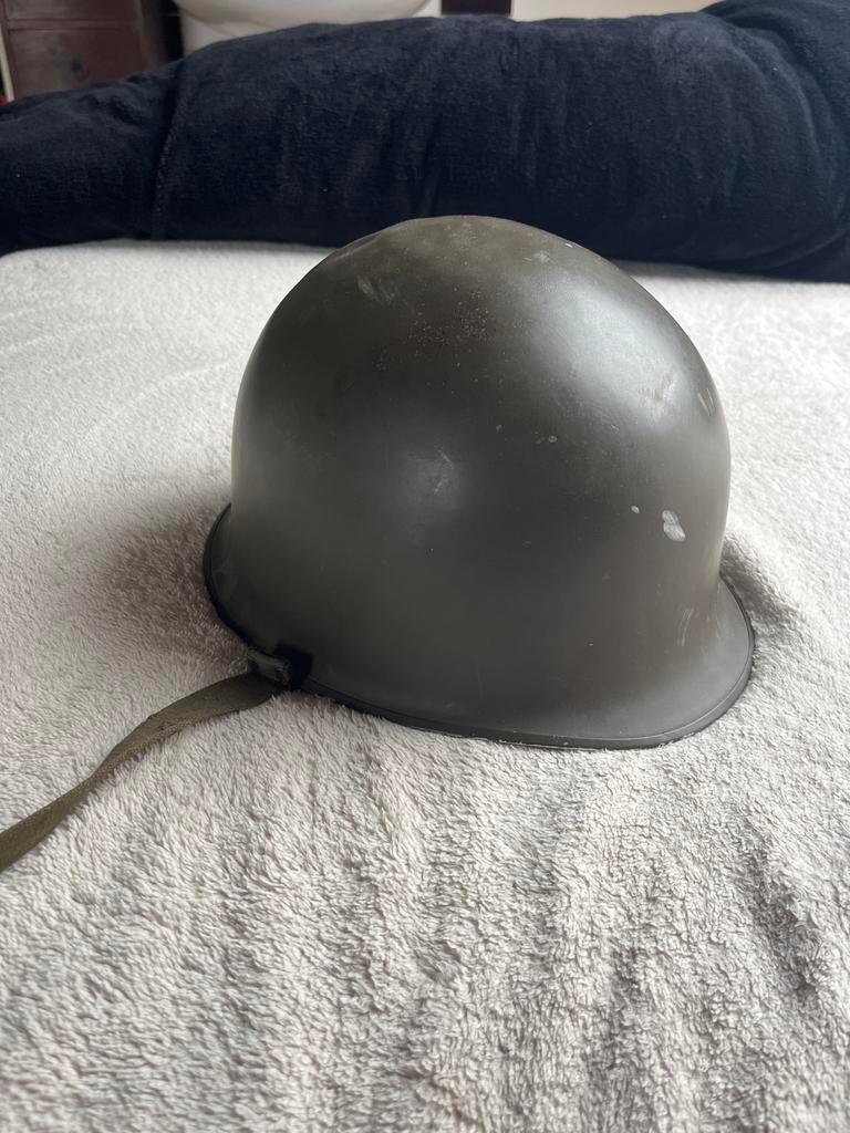 Metalen Legerhelm met Binnenhelm, Verzamelen, Militaria | Algemeen, Overige soorten, Helm of Baret, Overige gebieden, Ophalen of Verzenden