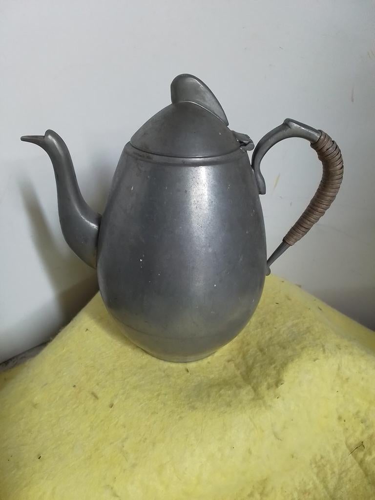 2053) mooi antieke tinne Zeister  theepot, Ophalen of Verzenden