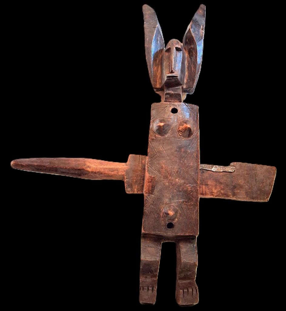 Oud Bambara tribaal slot geen Dogon Ivoorkust Mali beeld, Antiek en Kunst, Verzenden