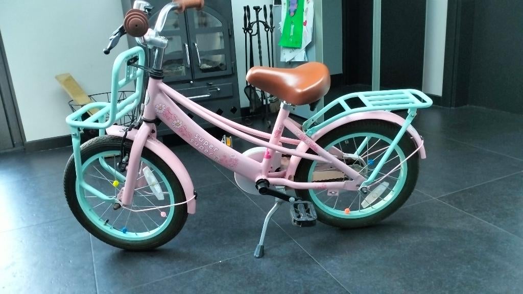 Kinderfiets meisje supersuper, Ophalen, Zijwieltjes, Gebruikt, Minder dan 16 inch