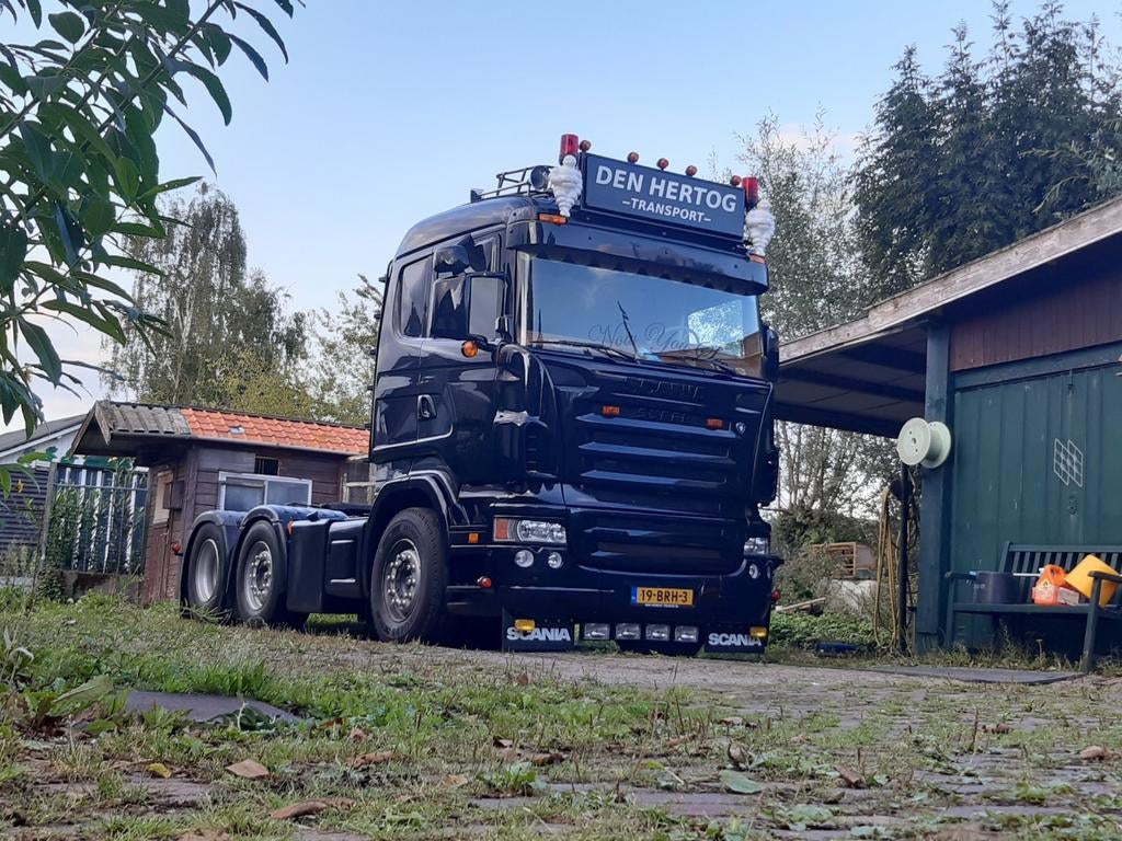 Scania r500 v8 showtruck, Scania, Zwart, Particulier, Te koop
