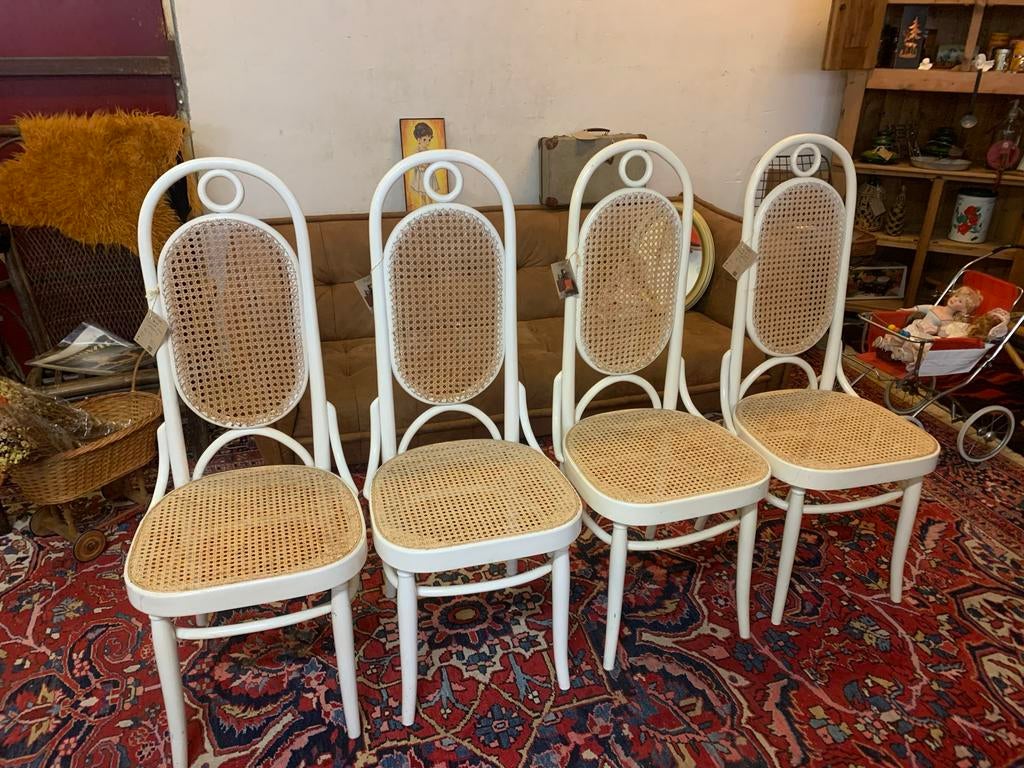 4 thonet stoelen lange jan model 107, Ophalen