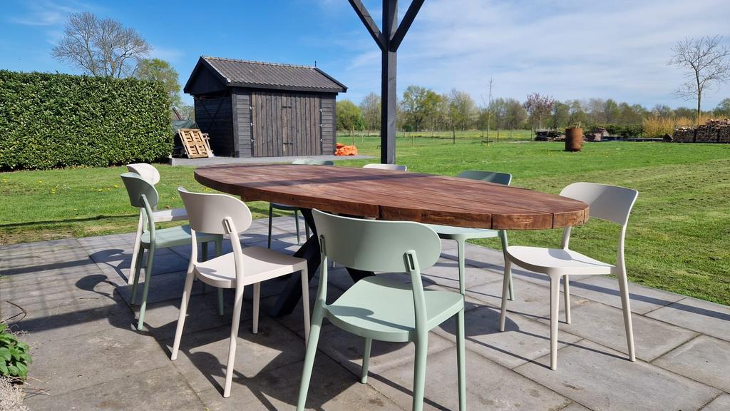 Tuinstoelen nieuw in doos, direct leverbaar ! 25,-, Tuin en Terras, Tuinstoelen, Ophalen, Nieuw, Kunststof, Stapelbaar