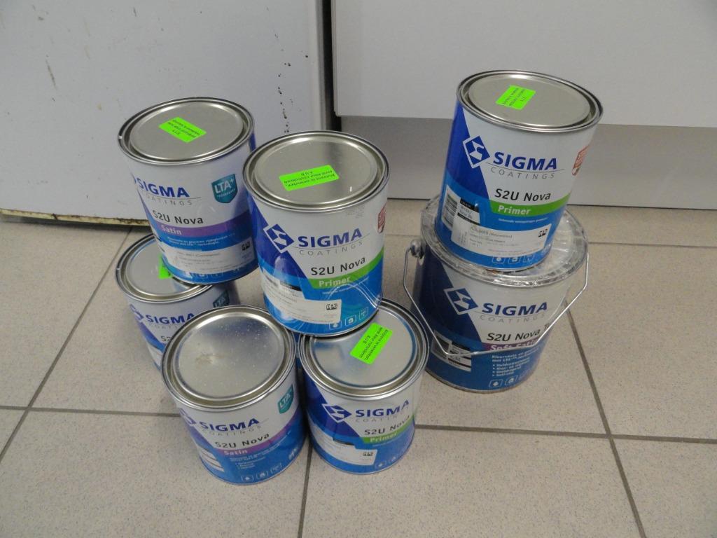 PARTIJ SIGMA S2U NOVA  WATERGEDRAGEN LAK EN PRIMER CREME WI, Overige kleuren, Nieuw, Ophalen of Verzenden, Lak