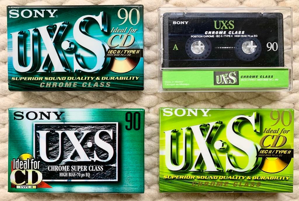 NOS Sony UX-S90 NIEUW cassettebandjes UX-S 90 UXS OVP tapes, 2 t/m 25 bandjes, Ophalen of Verzenden, Sony, Nieuw in verpakking