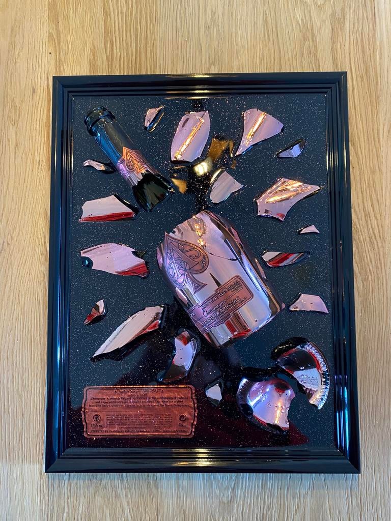 Armand de brignac (Rosé) bottle art schilderij, Ophalen of Verzenden