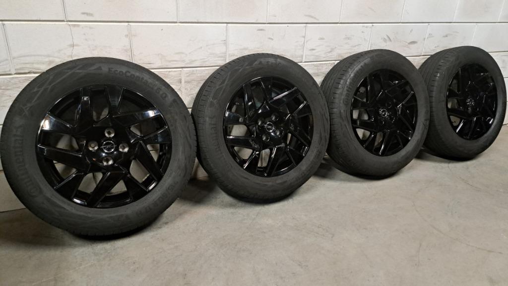 Hoogglans zwarte velgen Opel Mokka 2008 C4 X E-C4 215/60/17, Auto-onderdelen, Banden en Velgen, Banden en Velgen, 17 inch, Ophalen of Verzenden