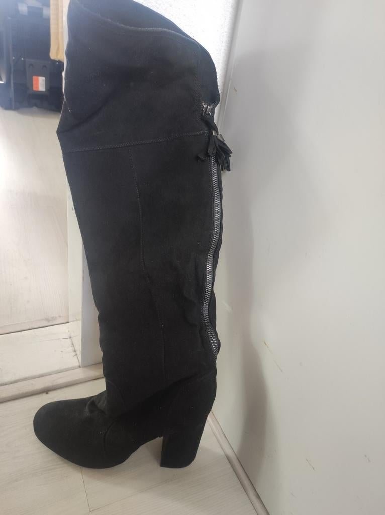 Overknee laarzen, Ophalen, Zo goed als nieuw, Zwart, Hoge laarzen