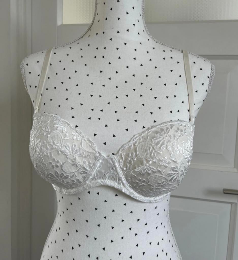 Di Lorenzo Beha 75C - wit- Kant, Afneembare bandjes, Kleding | Dames, Ophalen of Verzenden, Wit, BH