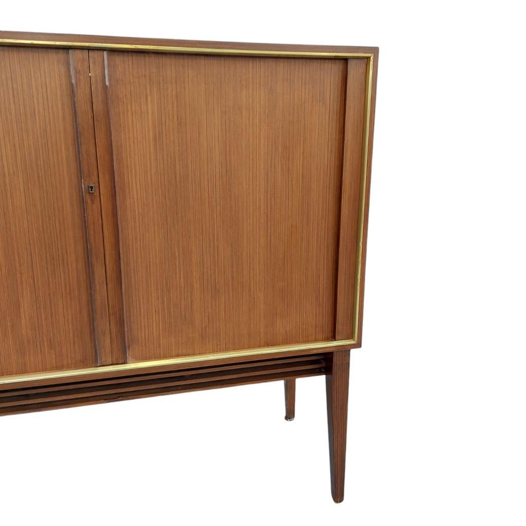 Vintage roldeurkast dressoir, tv meubel, Ophalen, Gebruikt, Meerdere deuren, 50 tot 100 cm