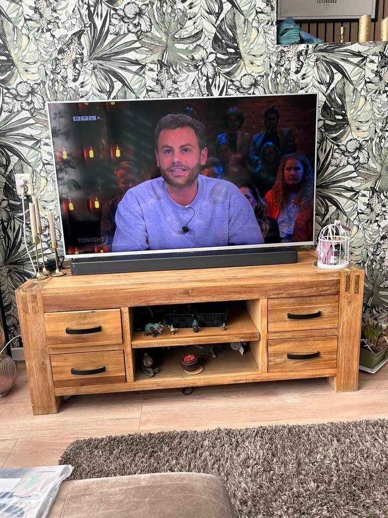 Zware tv meubel, Zwaar, 100 tot 150 cm, Eikenhout, Ophalen of Verzenden