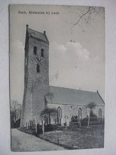 P136 Midwolde bij Leek - Kerk, Verzenden, Voor 1920, Gelopen, Groningen
