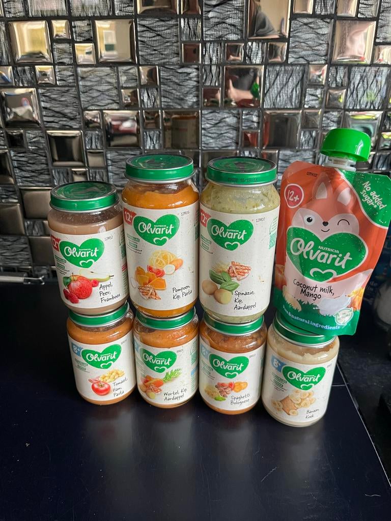 Olvarit babyvoeding potjes 8+ en 12+ maanden, Kinderen en Baby's, Babyvoeding en Toebehoren, Ophalen, Nieuw, Overige typen