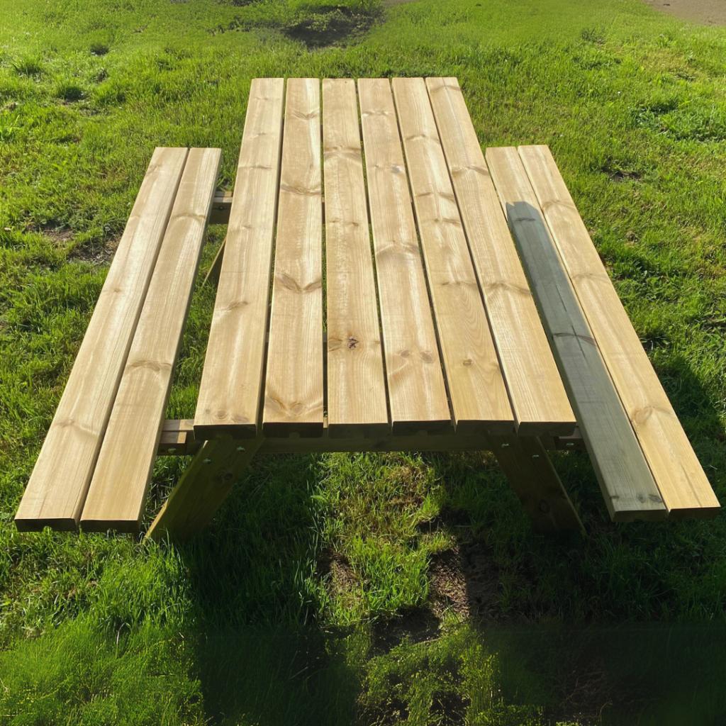 Picknicktafel 180 cm., grenenhout, en Douglas kinderpicknick, Tuin en Terras, Ophalen, Nieuw, Hout