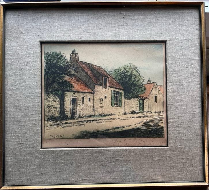 Te koop; Jean-Charles Millet (1892 - 1944) ets, Ophalen