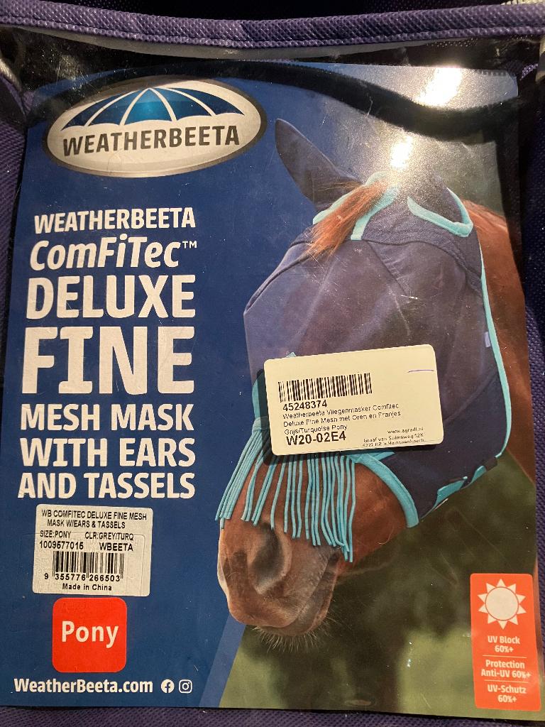 Vliegenmasker pony weatherbeeta ComfiTec, Dieren en Toebehoren, Ophalen of Verzenden, Nieuw, Overige soorten