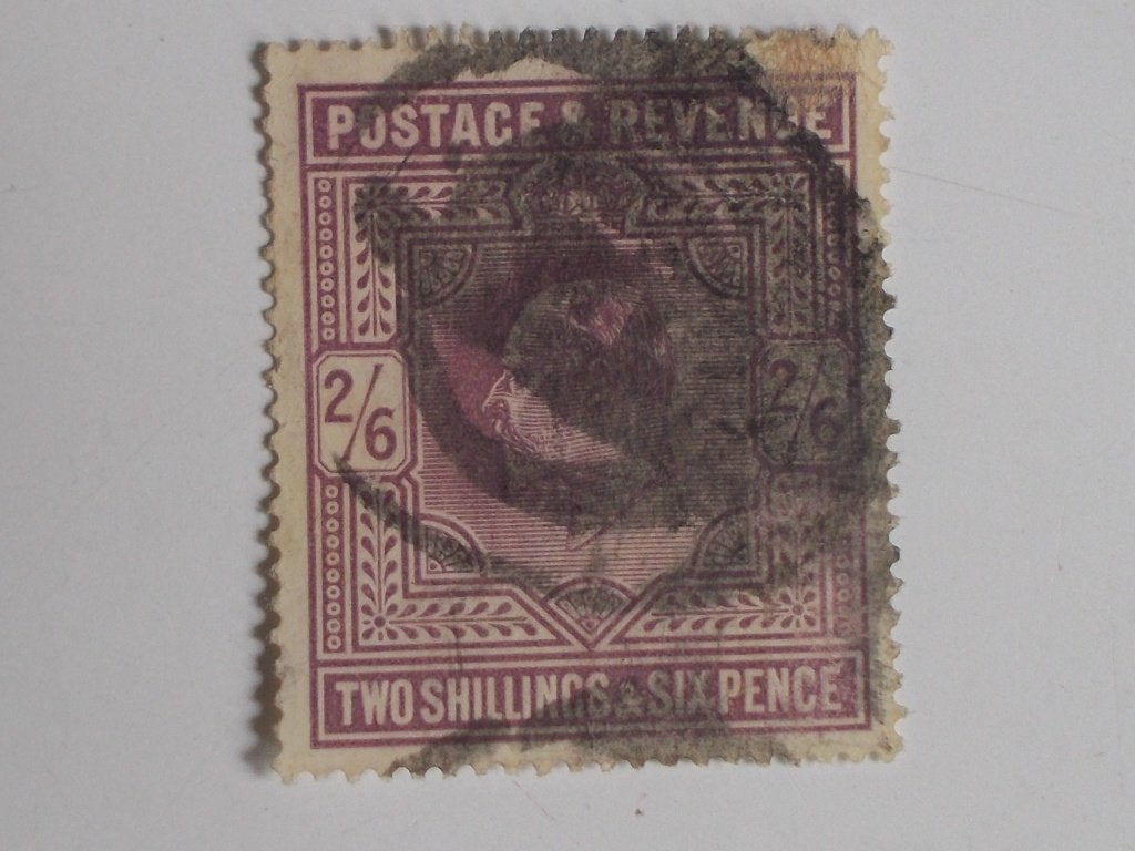 UK, Postzegel 2 Shillings 6 Pence King Edward VII 1905., Postzegels en Munten, Ophalen, Gestempeld