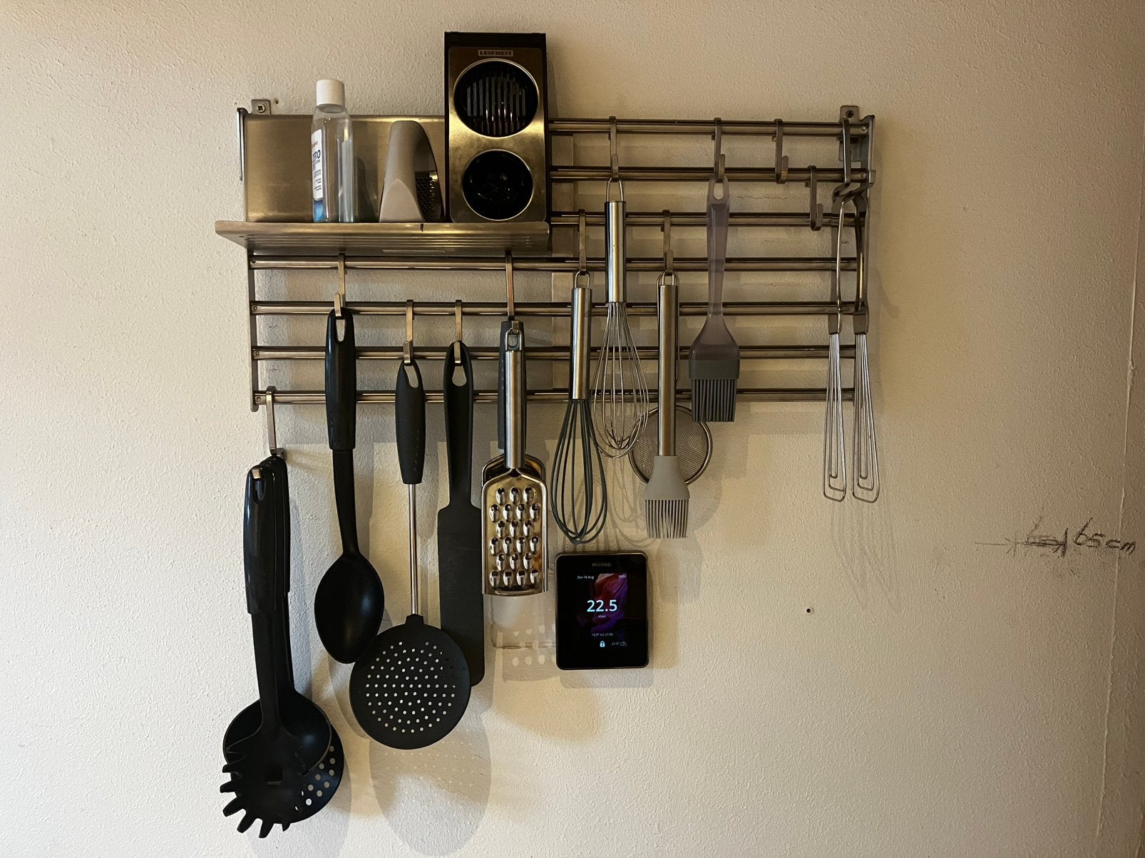 IKEA GRUNDTAL Keukenrek RVS – Met Haken & Plateau, Overige typen, IKEA, Zilver, Ophalen of Verzenden