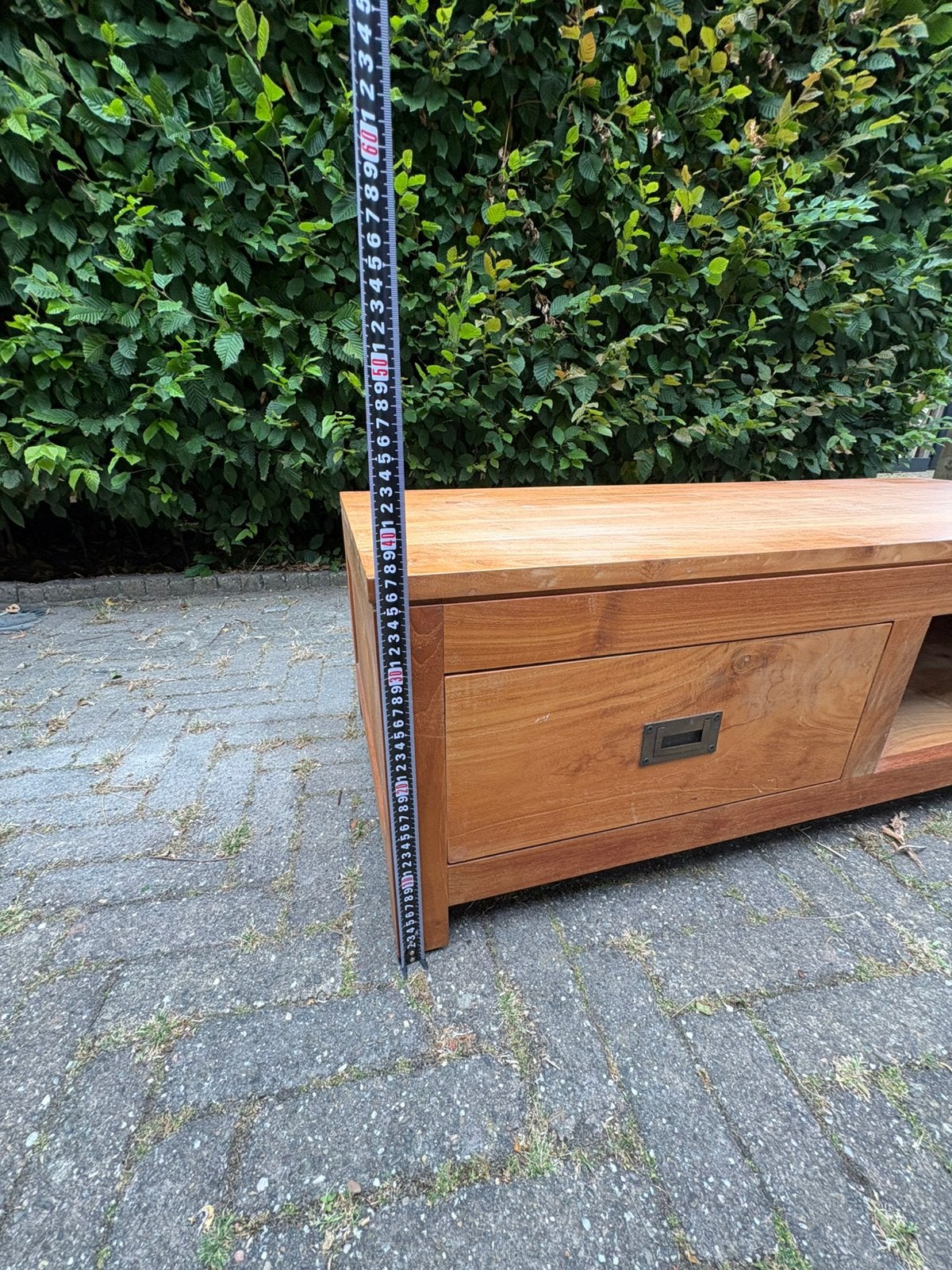 TV meubel - Teak (?), Ophalen, Gebruikt, 100 tot 150 cm, Minder dan 100 cm