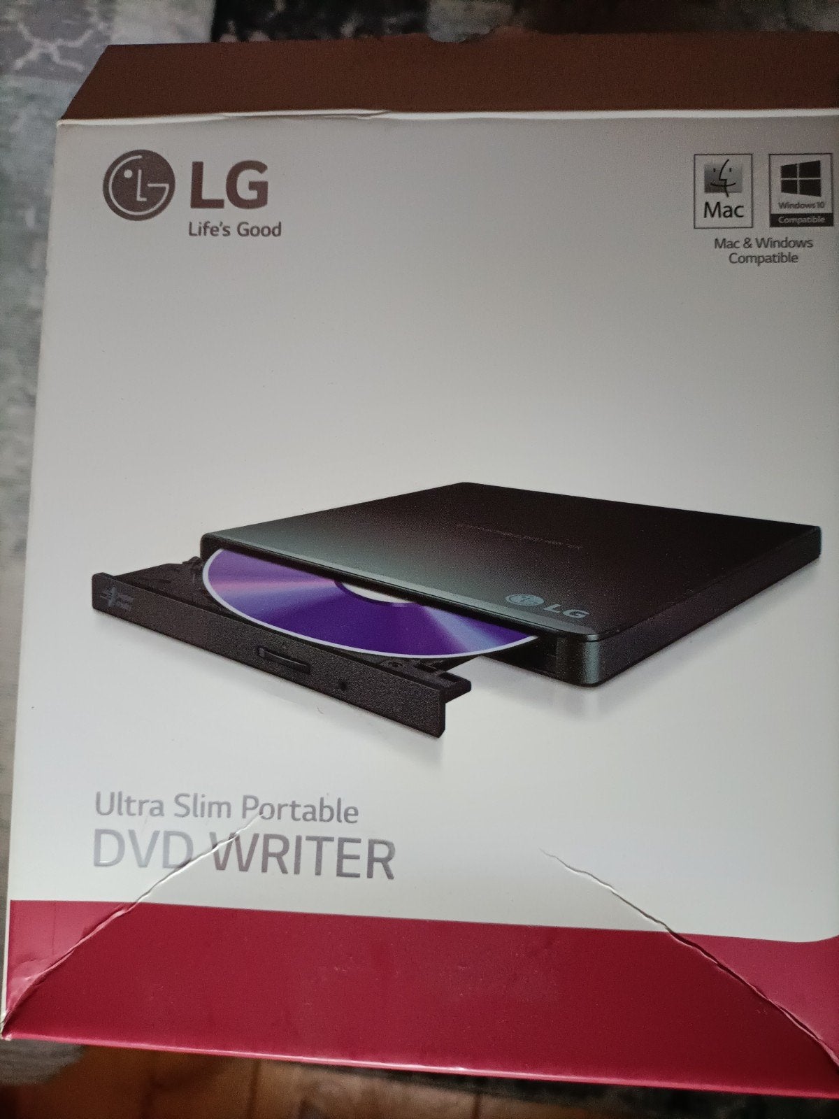 LG Ultra Slim Portable DVD Writer GP57EB40, Computers en Software, Cd, Zo goed als nieuw, Extern, MacOS