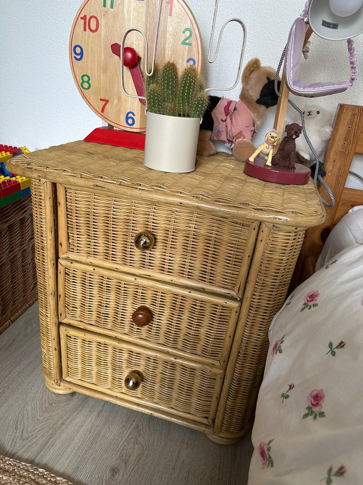 Prachtige rotan/rieten ladenkast - Vintage stijl, Ophalen, Overige materialen, Minder dan 50 cm, Gebruikt