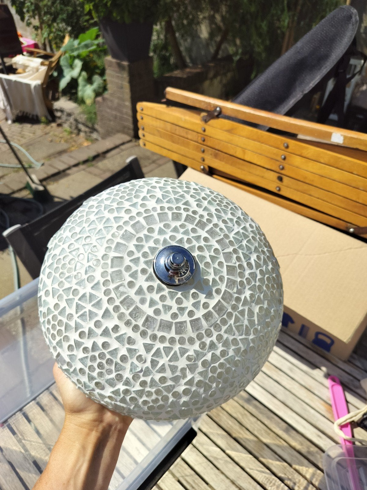 Mozaïek bol lamp - sfeervolle verlichting, Ophalen of Verzenden