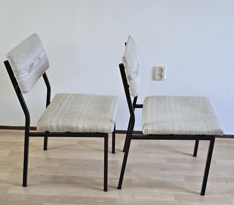 Twee eetkamerstoelen gestoffeerd, Huis en Inrichting, Ophalen, Gebruikt, Twee, Overige kleuren