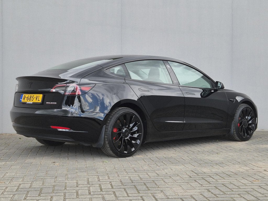 Tesla Model 3 Performance AWD 75 kWh / CCS snelladen / Stuur, Auto's, Tesla, Automaat, Stof, Gebruikt, 547 km