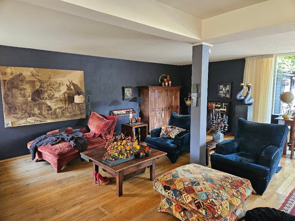 Fauteuils, hocker, Bart van Bekhoven Artistiek, Ophalen, Gebruikt, Twee, Blauw