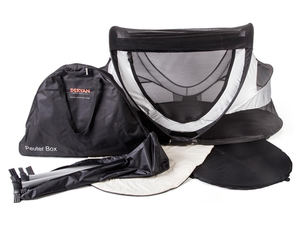 Deryan Peuterbox Campingbedje - Babybox - Silver, Ophalen of Verzenden, Gebruikt, Rechthoekig