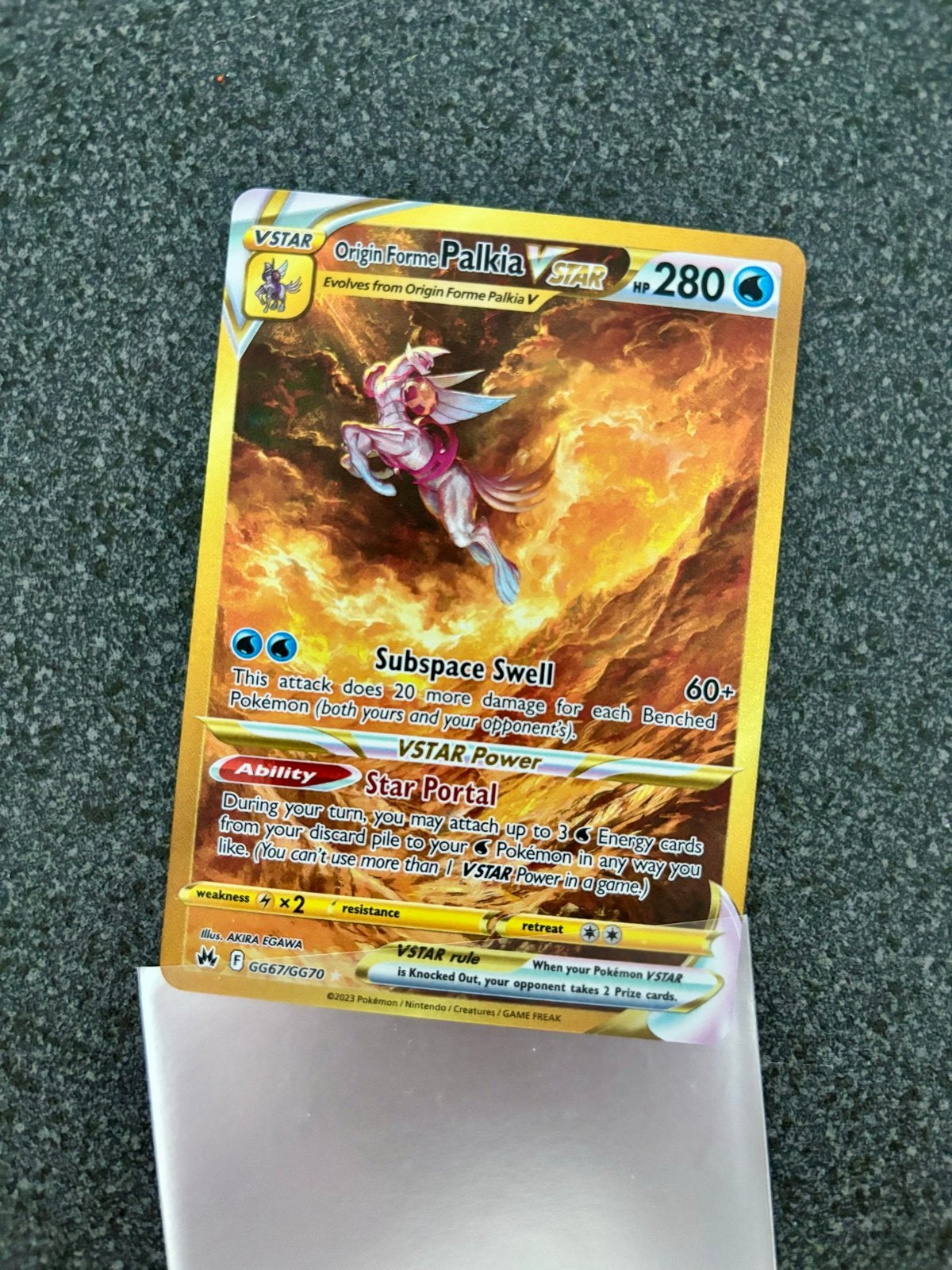 Origin Forme Palkia VSTAR GG67/GG70 Pokémon Kaart, Ophalen of Verzenden, Zo goed als nieuw, Losse kaart