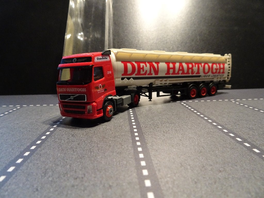 785 herpa volvo fh den hartogh 2119 oplegger 1:87 truck, Ophalen of Verzenden, Zo goed als nieuw, Bus of Vrachtwagen, Herpa
