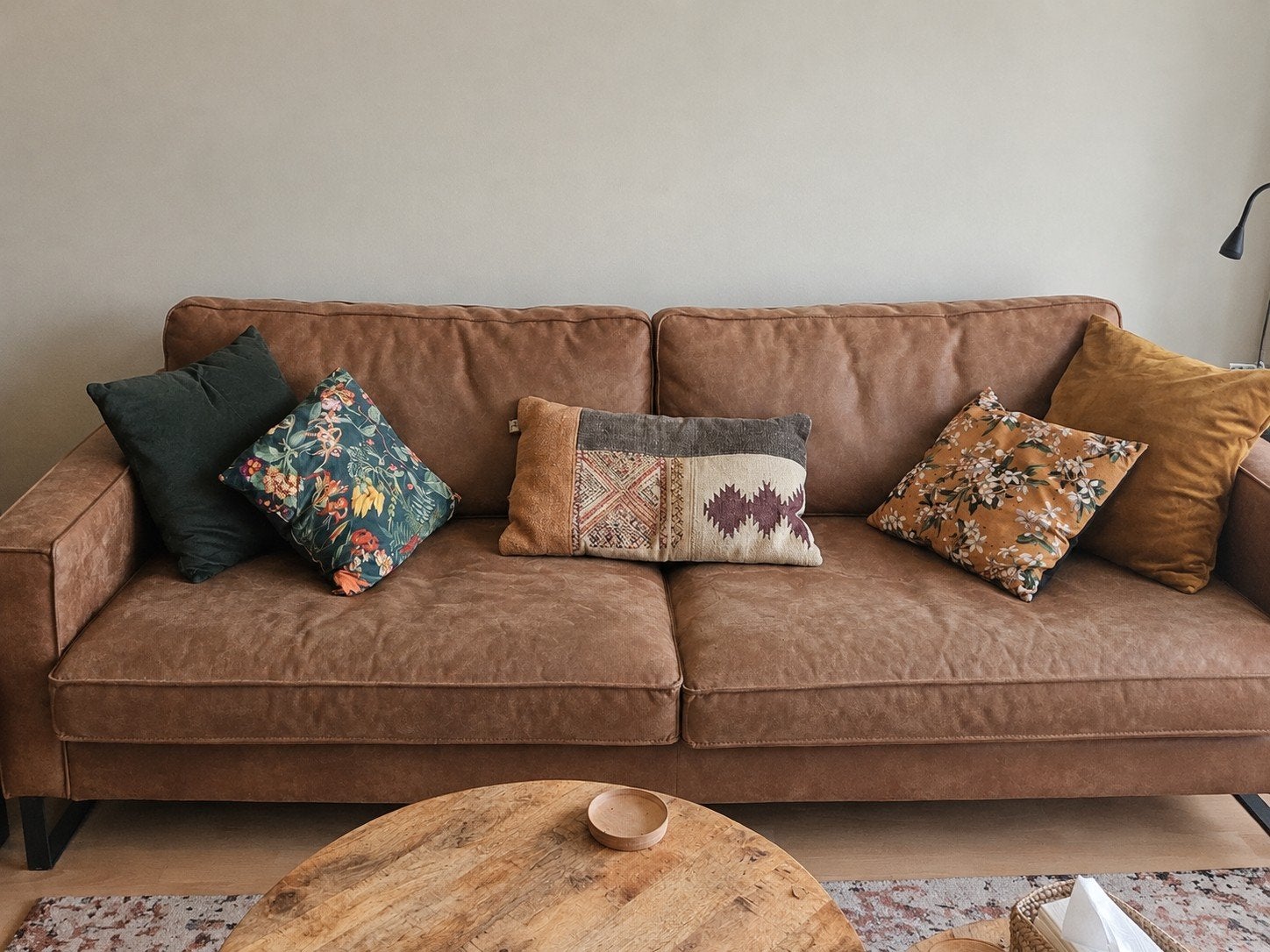 GRATIS leren comfortabele bank, Ophalen, Gebruikt, 100 tot 125 cm, Hoekbank