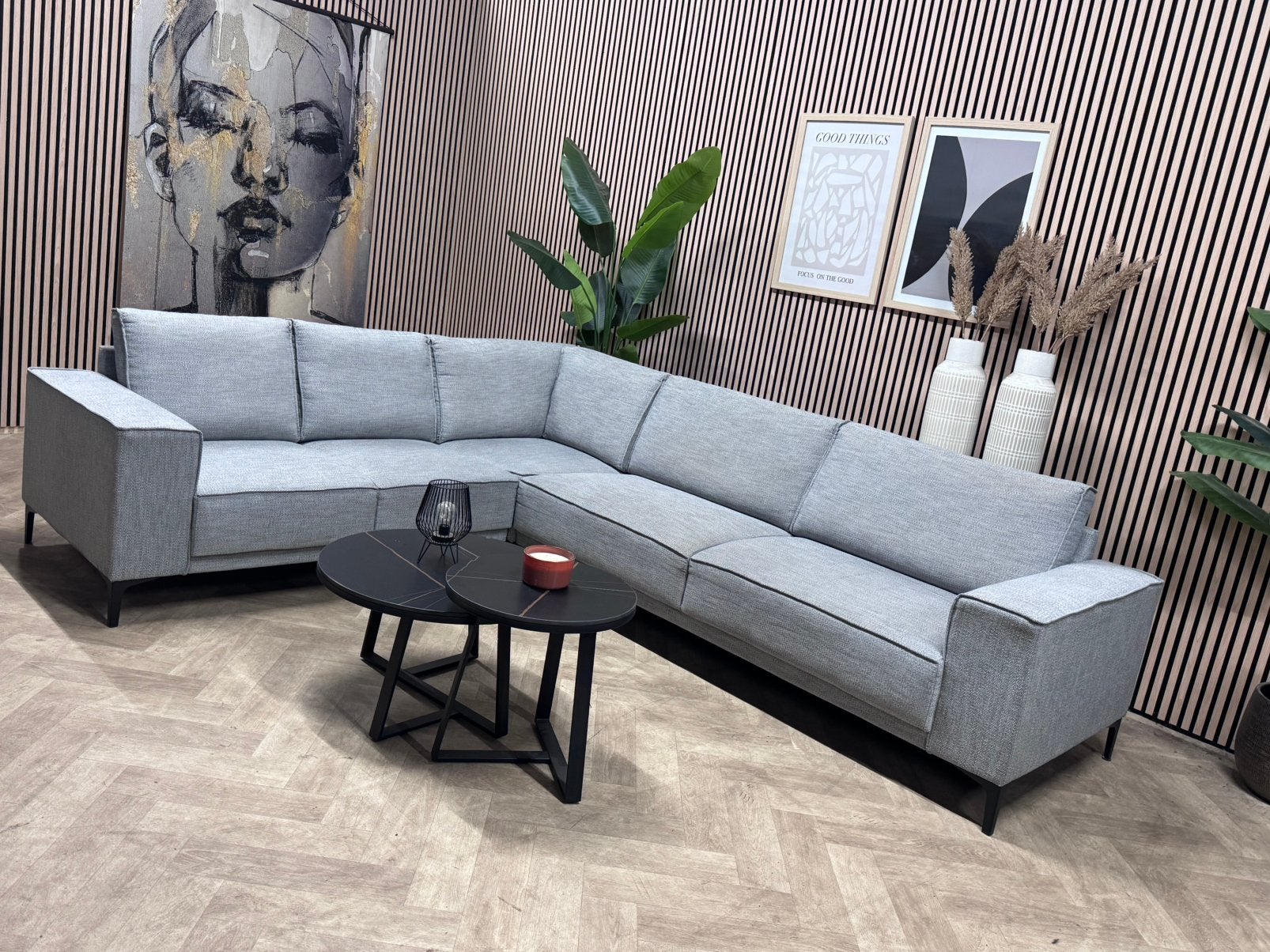 ZGAN Hippe Moderne Hoekbank - Grijs - 293 x 253