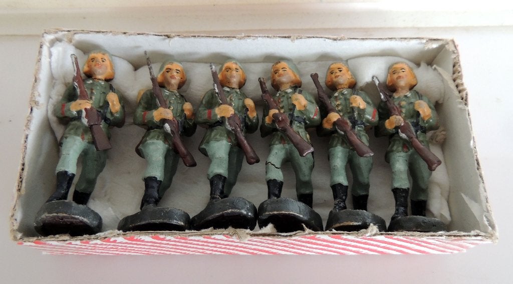 Duitse infanteristen Elastolin, Antiek en Kunst, Ophalen of Verzenden