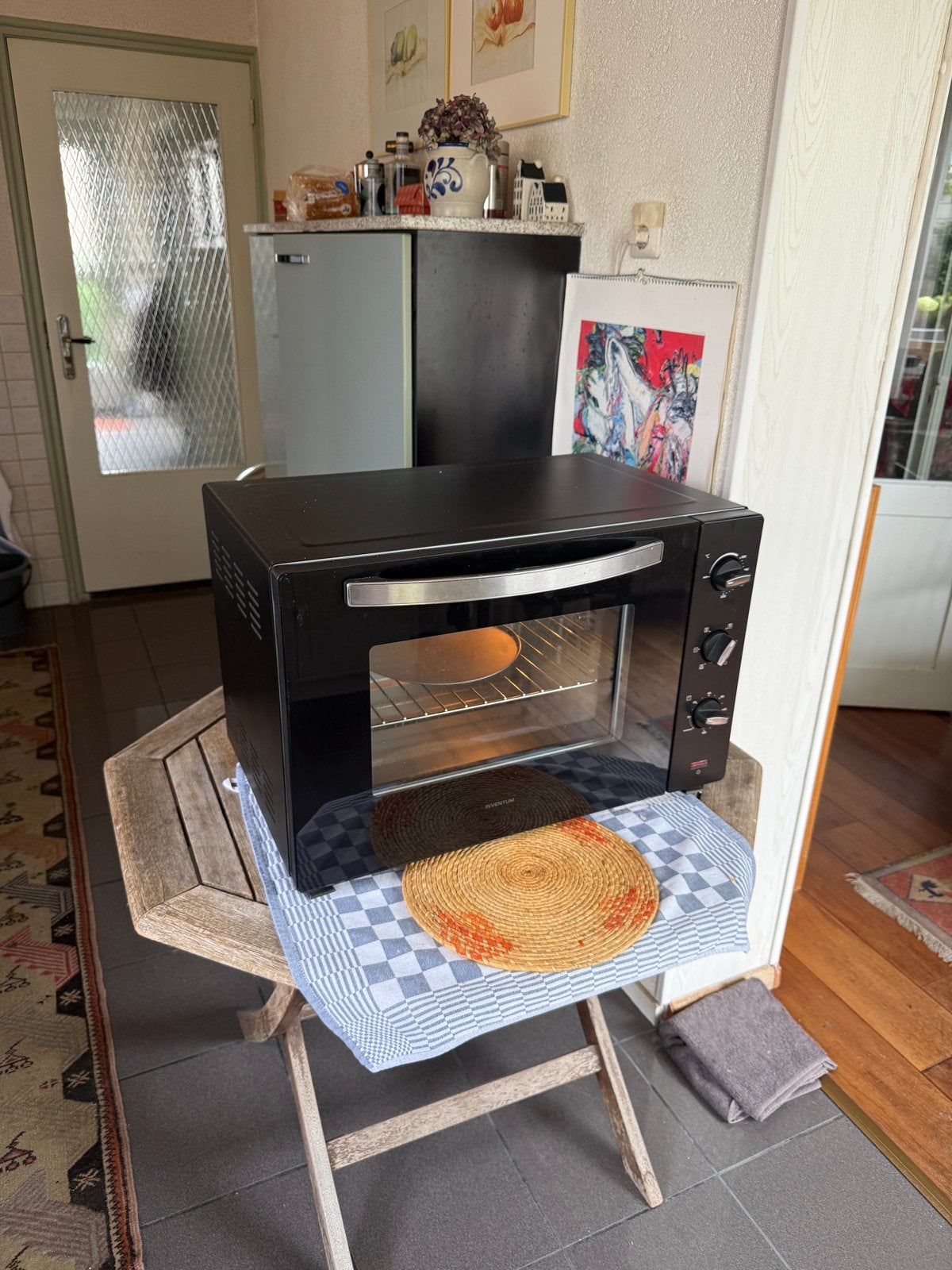 Inventum OV607B Heteluchtoven - 60 liter, Zwarte oven, Ophalen, 45 tot 50 cm, Hete lucht, 60 cm of meer