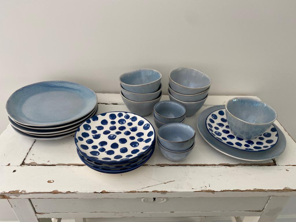 Blauw servies, Ophalen, Zo goed als nieuw, Porselein, Overige stijlen