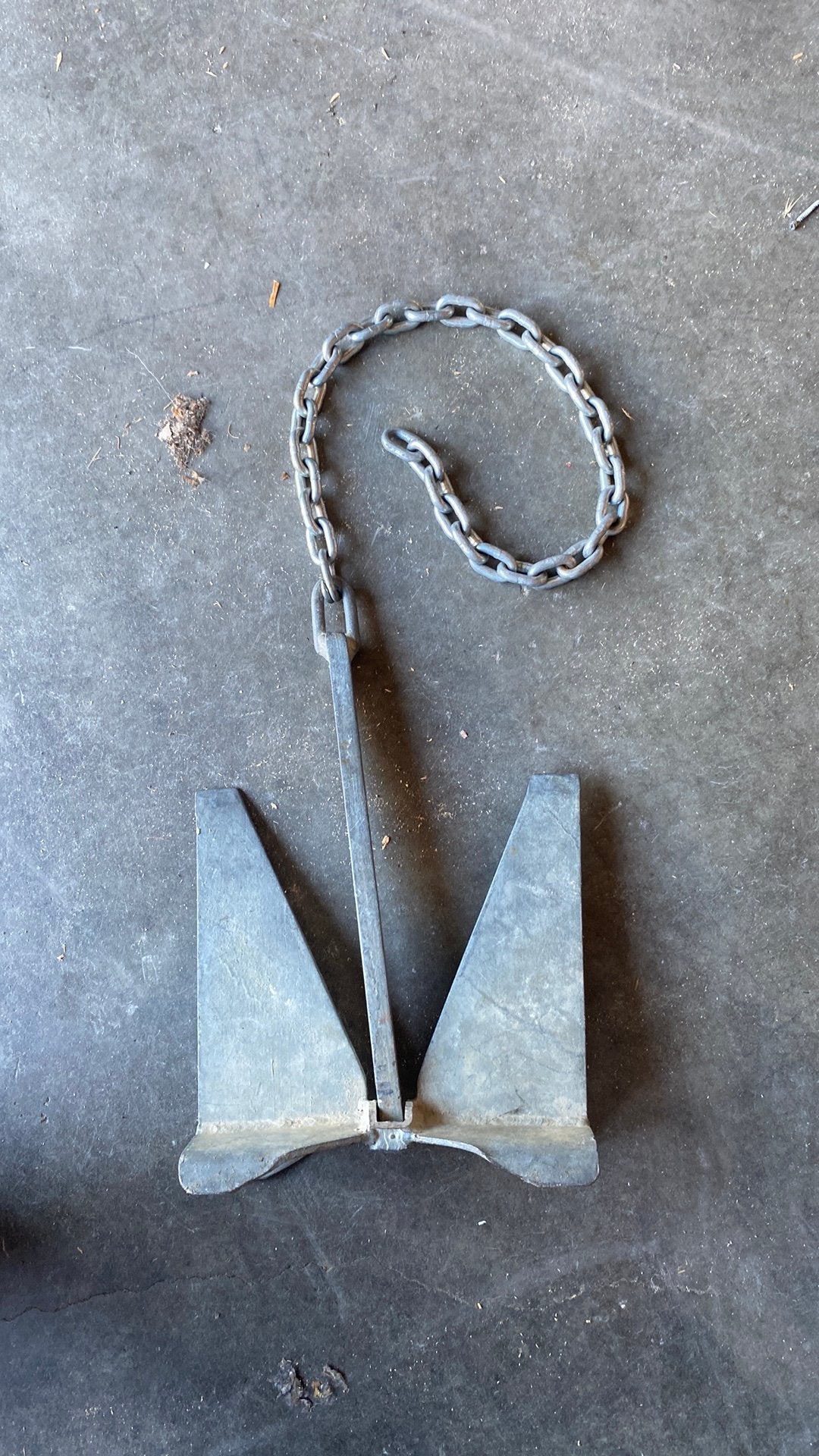 Anker met ketting 3kg, Ophalen, Zo goed als nieuw, Zilver, Overige materialen