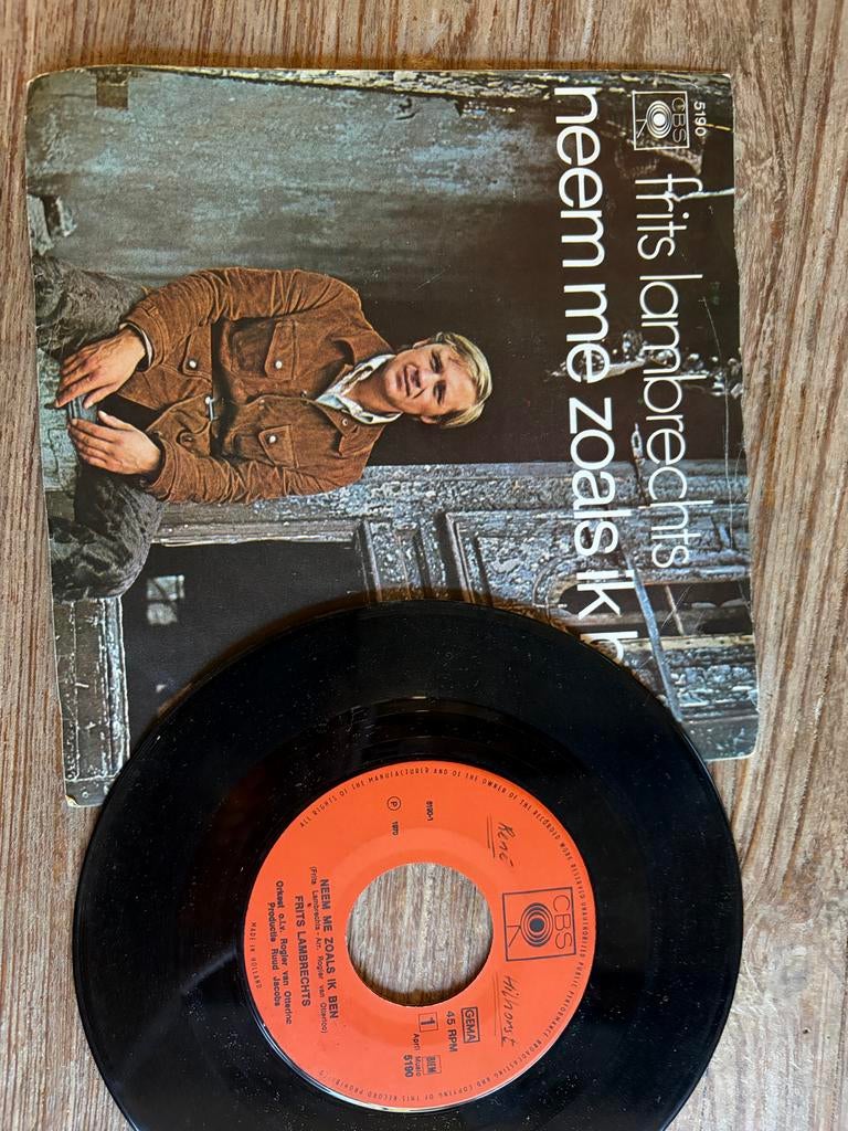Frits Lambrechts- neem me zoals ik ben, Cd's en Dvd's, Ophalen of Verzenden, Gebruikt, 7 inch, Levenslied of Smartlap