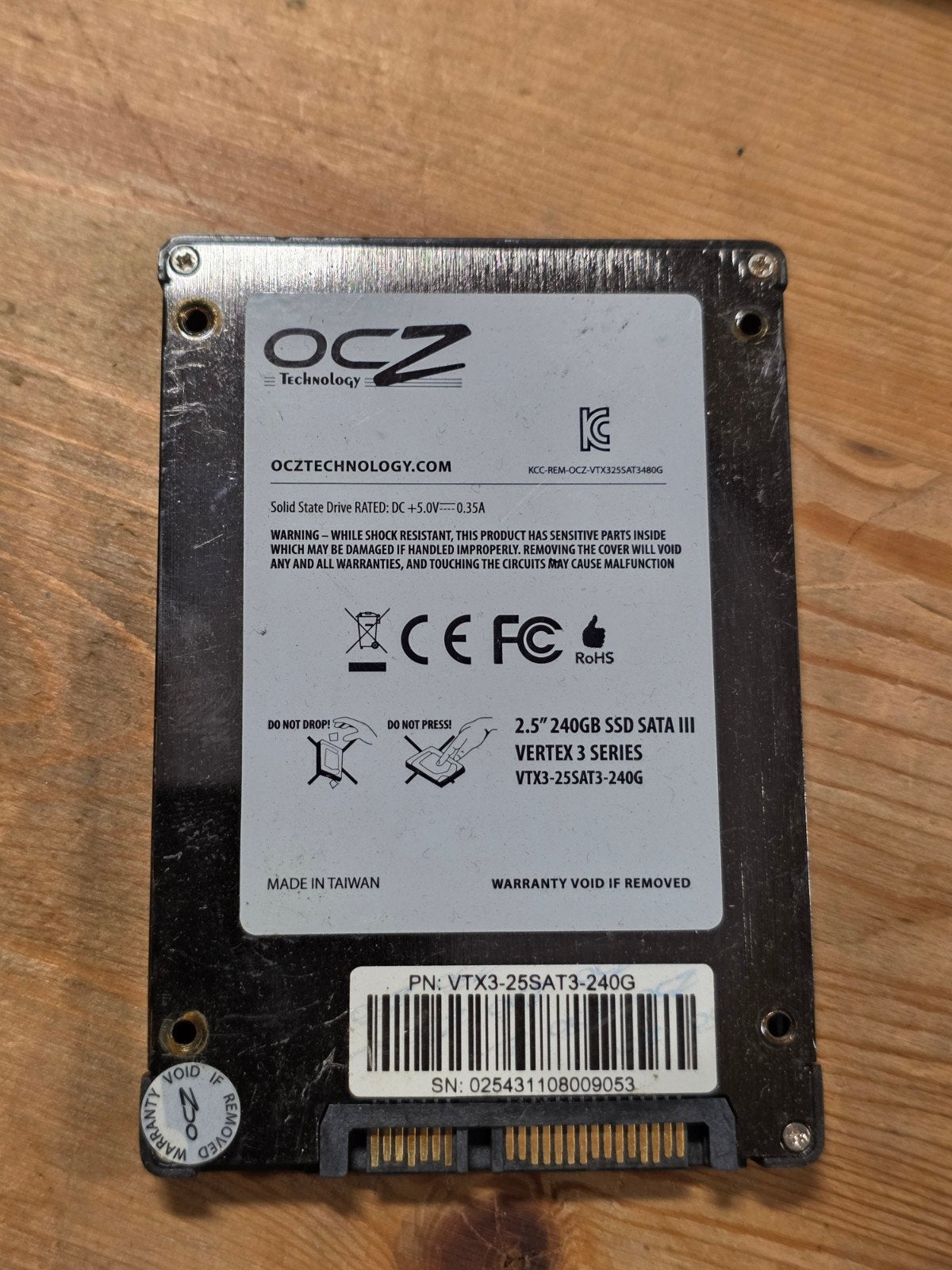 Ocz technology 240gb laptop ssd hdd hardeschijf, Intern, Gebruikt, Ophalen of Verzenden, Laptop